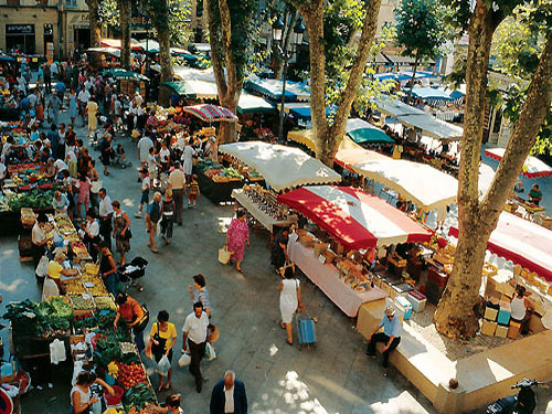 Marketplace in the center